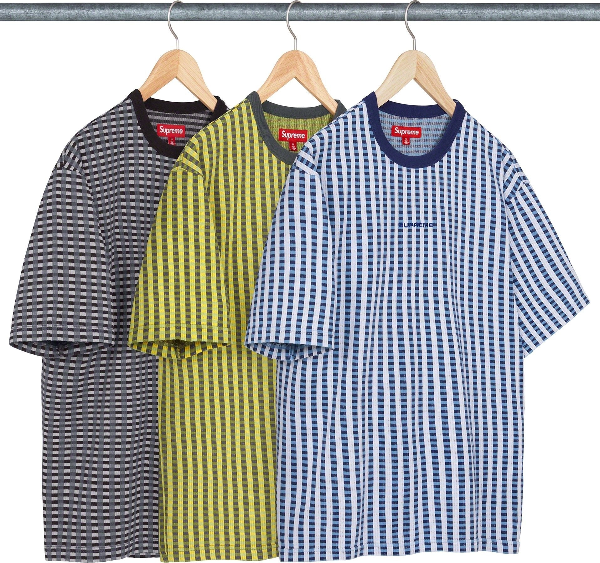 Grid Jacquard S/S Top